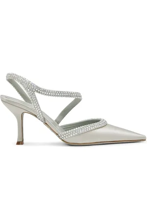 RENE CAOVILLA Escarpins ornés de cristaux Lisa 80 mm à bride arrière
