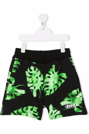 Msgm Short à imprimé feuillage
