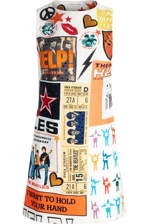 ALICE+OLIVIA X The Beatles robe Clyde à coupe courte