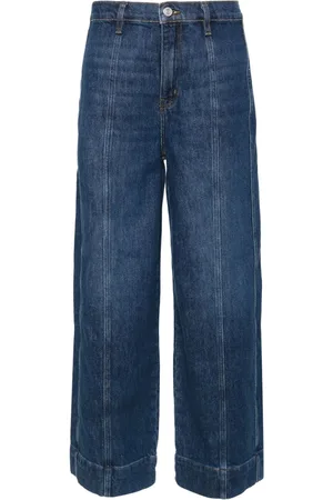 Frame Jean ample Seamed à taille haute