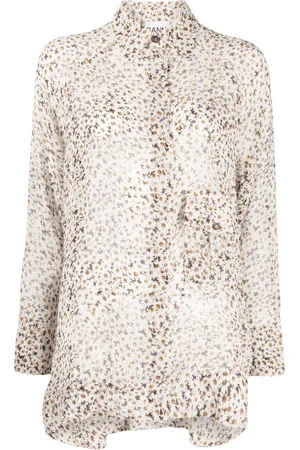 Ganni Chemise fleurie à manches longues