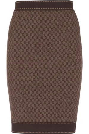 Balmain Minijupe à motif monogrammé en jacquard