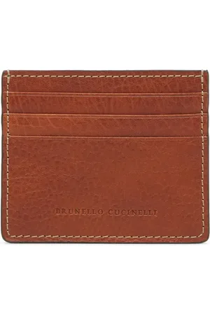 Brunello Cucinelli Porte-cartes à logo embossé
