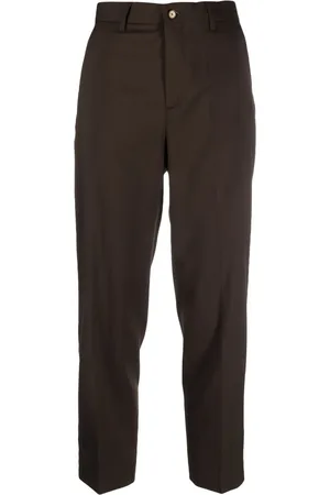 BRIGLIA Pantalon fuselé en laine vierge à plis marqués