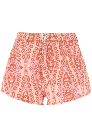 Etro Short en jean à imprimé cachemire
