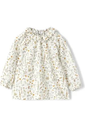 Il gufo Blouse à imprimé animalier et floral