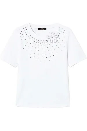 Twin-Set T-shirt à ornements strassés