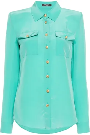 Balmain Chemise à boutons dorés