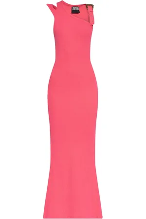 VERSACE Robe longue à design nervuré