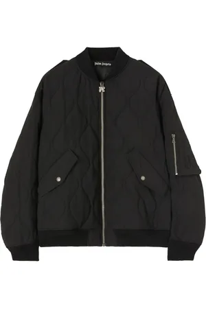 Palm Angels Veste bomber matelassée à logo appliqué