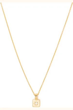 Missoma Collier à petit pendentif carré