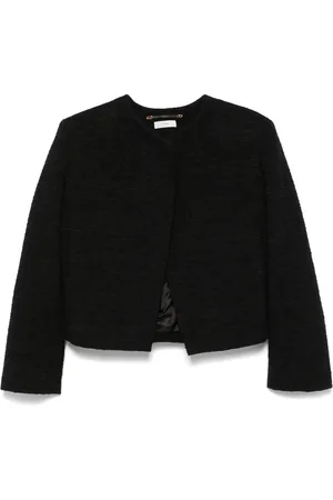 Totême Veste en tweed à coupe crop