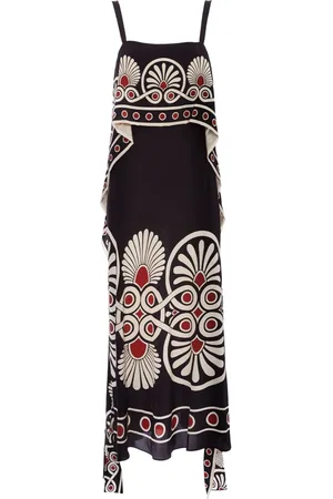 La DoubleJ Robe Slip-Around à imprimé géométrique
