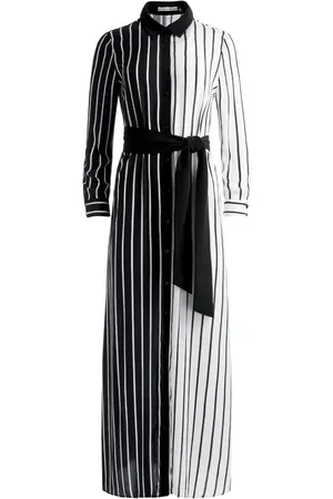 ALICE+OLIVIA Robe-chemise rayée Chassidy à coupe longue