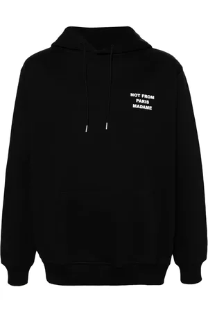 Drôle de Monsieur Hoodie en coton à slogan imprimé