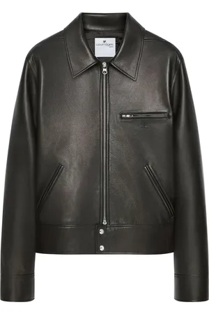 Courrèges Veste en cuir à fermeture zippée