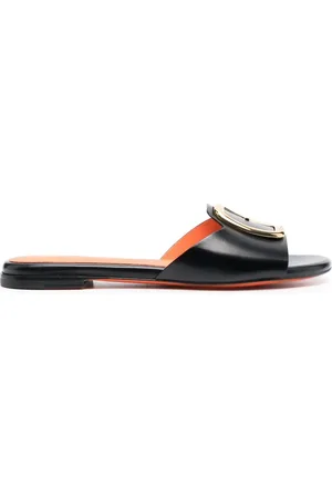 santoni Sandales Apricot en cuir
