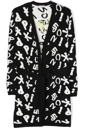 Pinko Cardigan en maille intarsia à taille nouée