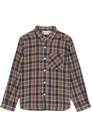 BONPOINT Chemise en coton à carreaux