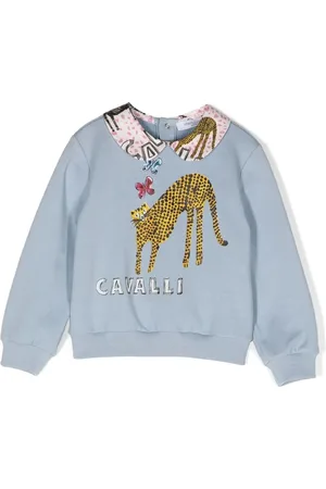 Roberto Cavalli Sweat imprimé à col claudine