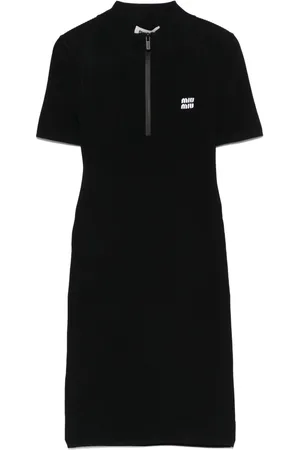 Miu Miu Robe courte en maille nervurée