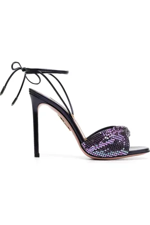Aquazzura Sandales en résille mesh à lacets