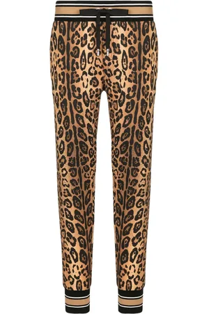 Dolce & Gabbana Pantalon de jogging à imprimé léopard