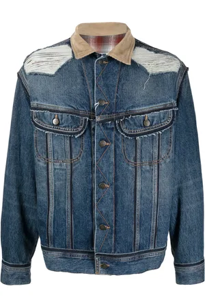 Maison Margiela X Pendleton veste en jean à effet usé