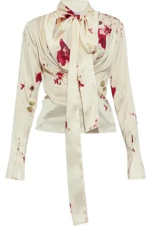 BLUMARINE Chemise drapée à détail de nœud