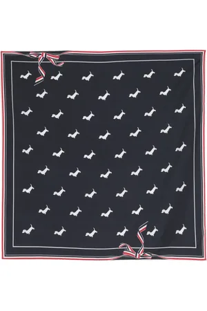 Thom Browne Foulard en soie à motif Hectore
