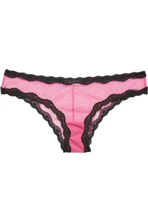 FLEUR DU MAL Bas de bikini en tulle à effet de transparence