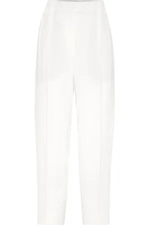 Brunello Cucinelli Pantalon court à taille haute