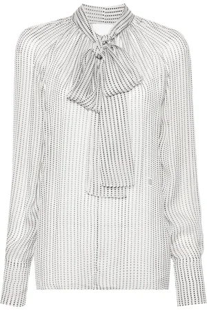 Givenchy Blouse en soie à col froncé