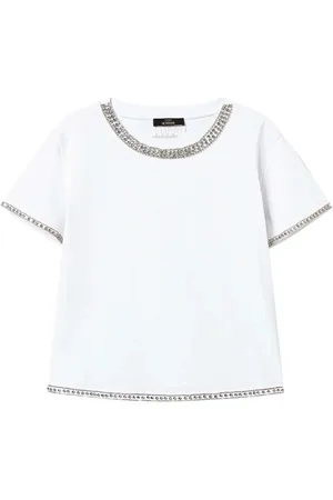 Twin-Set T-shirt bordé de cristaux