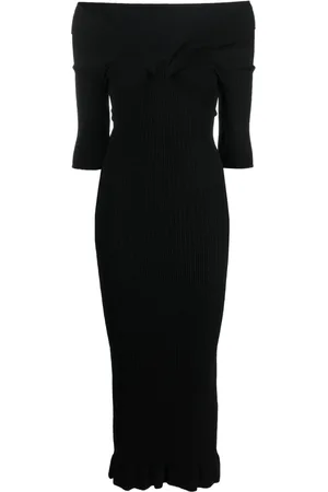 Serafini Robe nervurée à coupe mi-longue