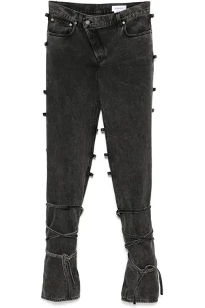 Alexander McQueen Jean à taille nouée