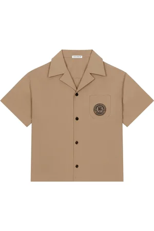 Dolce & Gabbana Chemise en coton à logo DG brodé