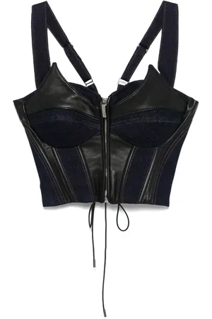 MITILIANE COUTURE Haut-corset à empiècements en jean