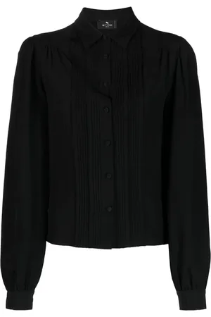 Etro Blouse en soie à détails nervurés