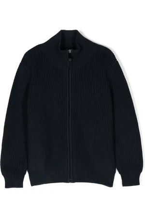 Il gufo Cardigan en coton à fermeture zippée