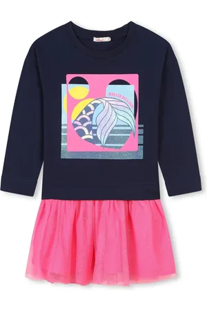 Billieblush Robe en coton à logo imprimé