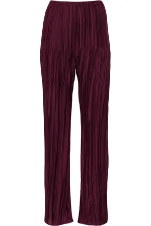 FORTE FORTE Pantalon droit à design plissé