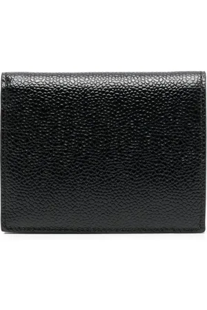 Thom Browne Billfold With Coin Compartment In Pebble Grain