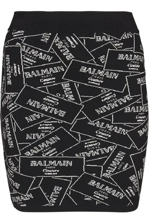 Balmain Jupe à motif en jacquard