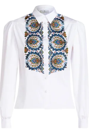 Etro Chemise en coton à motif cachemire