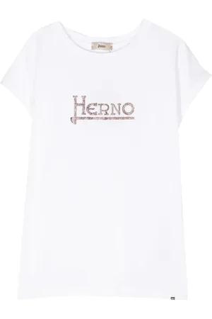 HERNO T-shirt à logo clouté