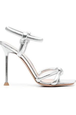 Gianvito Rossi Sandales Juno 110 mm à fini métallisé