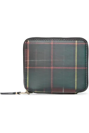 Comme des Garçons Portefeuille à motif tartan en effet lenticulaire