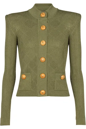 Balmain Cardigan à motif vichy