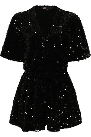 Maje Combishort en velours à sequins